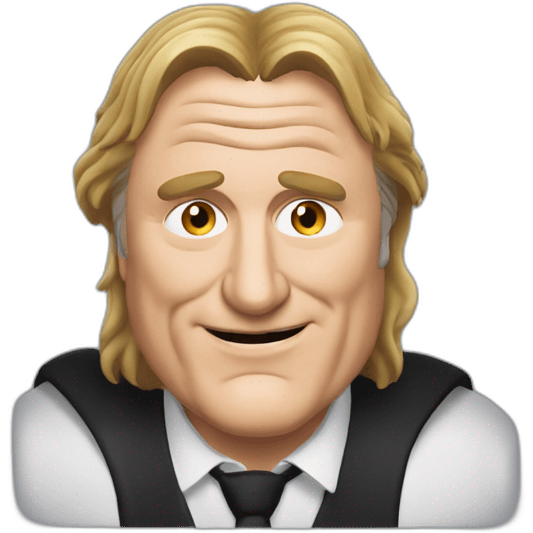 Gérard Depardieu qui bois du vin rouge emoji