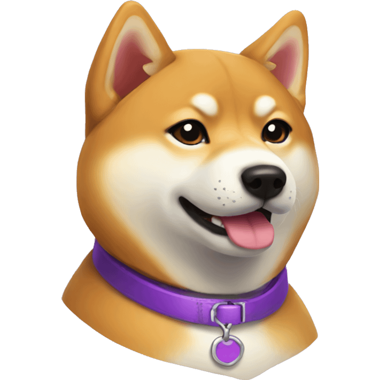 Shiba Inu with purple collar emoji