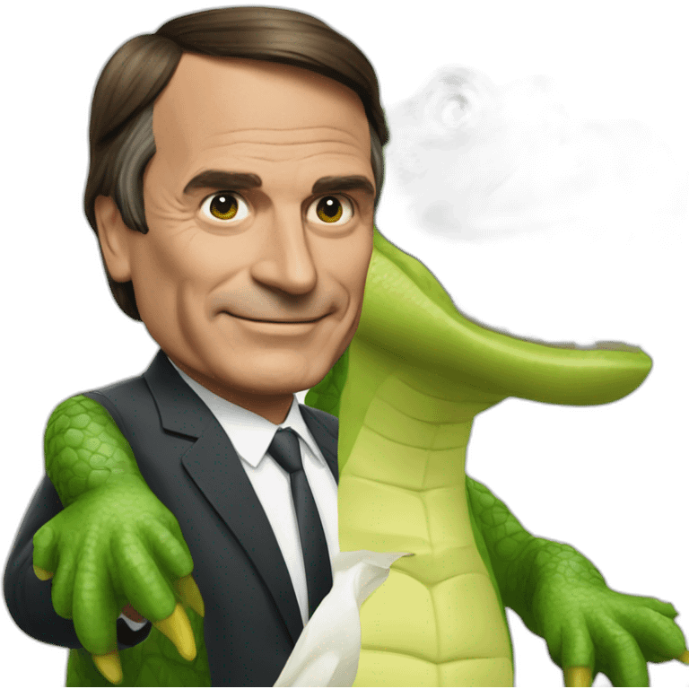 Bolsonaro as an aligator emoji