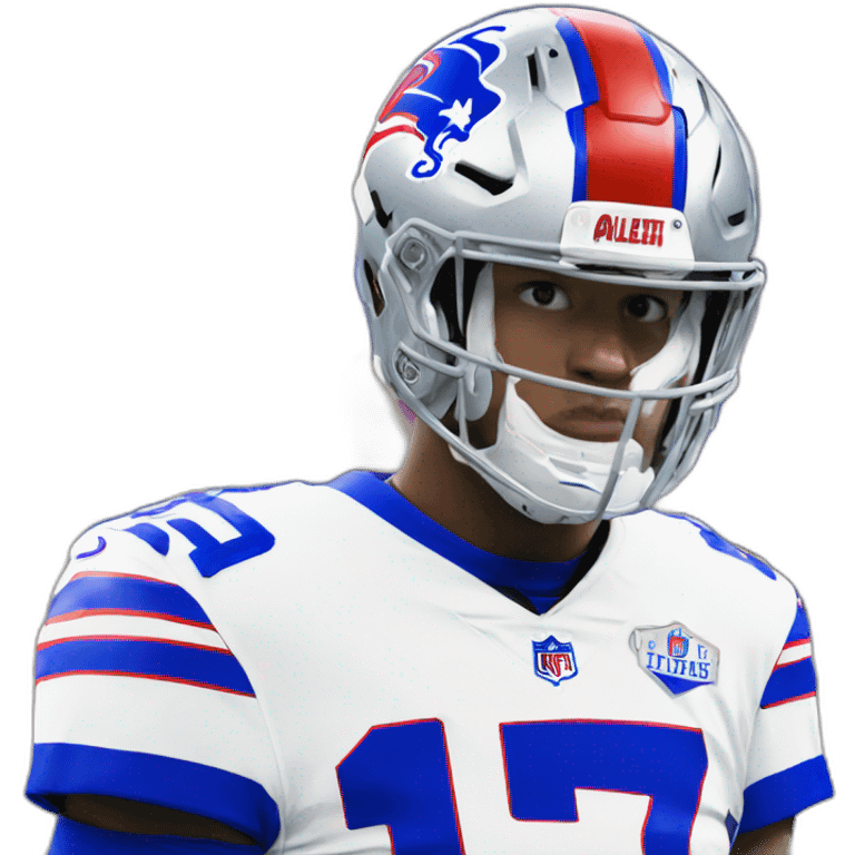 josh allen wearing number 17 emoji