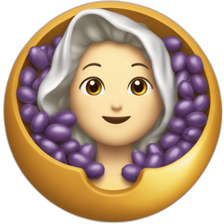 una cuchara llena de aceite de oliva virgen extra emoji