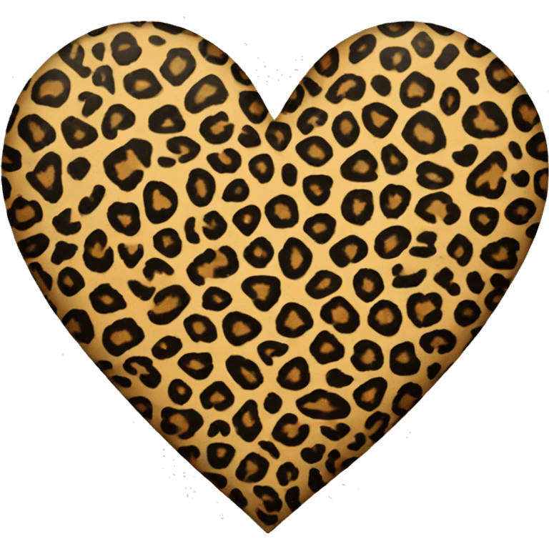 Leopard print heart emoji