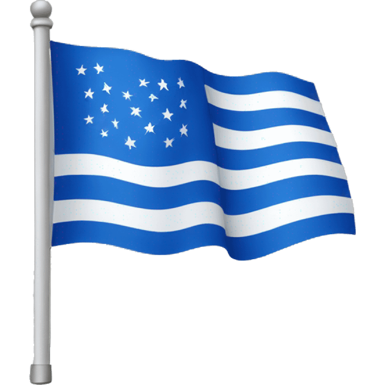 blue and white flag emoji