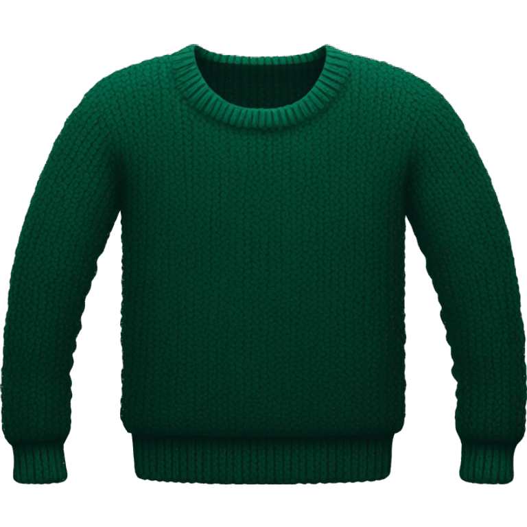 Dark green knit sweater emoji