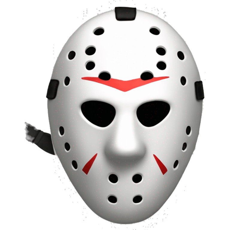 Friday 13th hockey mask，white simple，le s s emoji