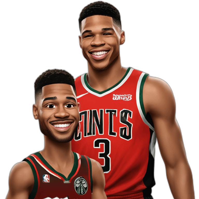 Giannis And Damian Lillard Winning an NBA Championship 2024 emoji