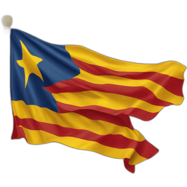 Drapeau catalan avec écrit dessus catalogne  emoji