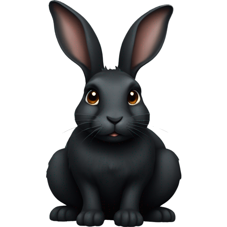 Realistic Black Rabbit emoji