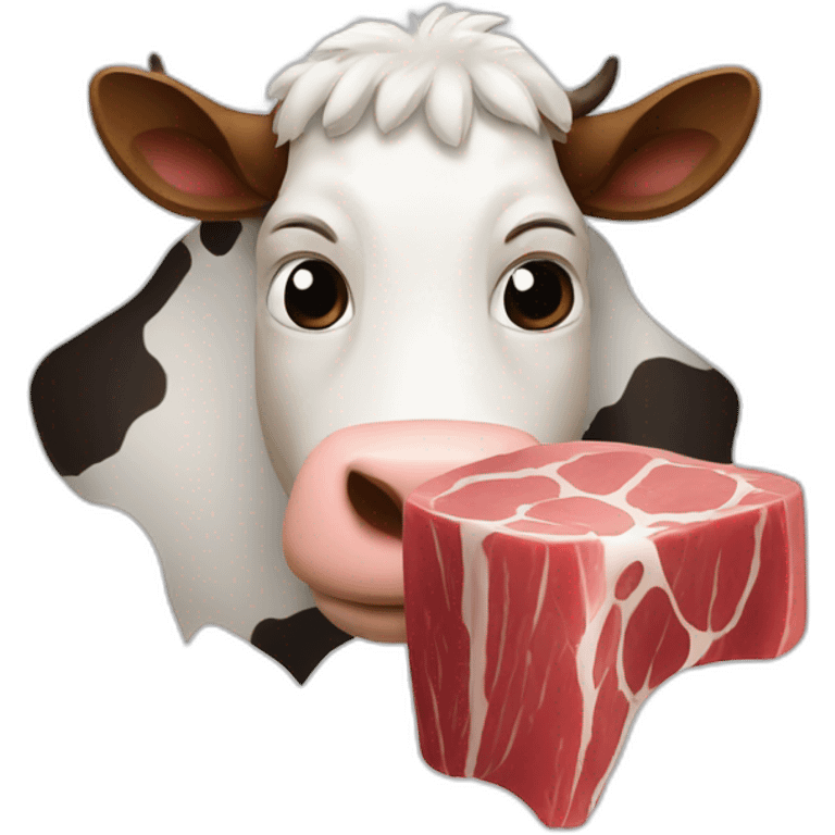 Vache avec viande  emoji