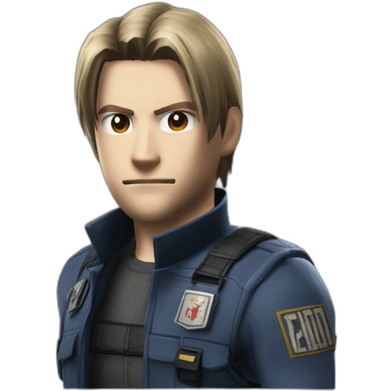 resident evil 2 leon kennedy headshot emoji