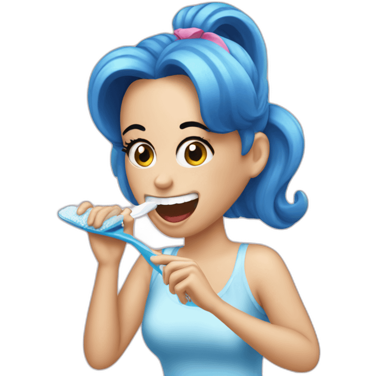 Katy perry brushing her teeth emoji