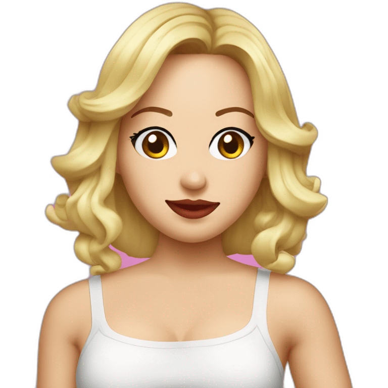 Alexis Texas sprayed with milk emoji