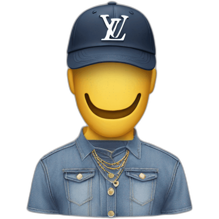 Only Louis Vuitton cap no face emoji