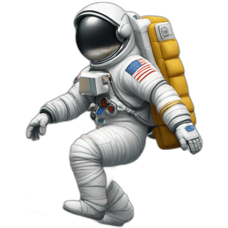 Astronaut surfing on the moon saying LFG emoji