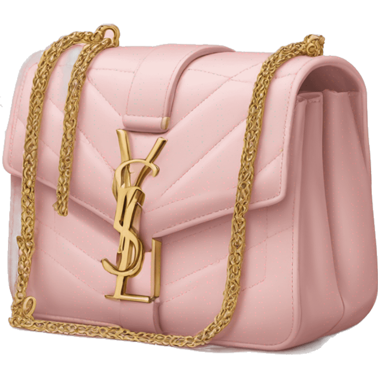 Pastel pink and gold YSL bag  emoji