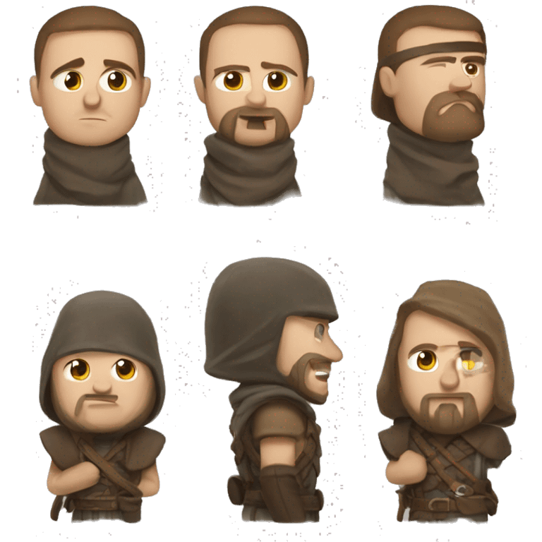 klasyczne emoji - Battle Brothers ranna głowa emoji