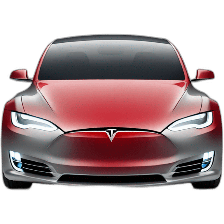 Tesla logo red emoji