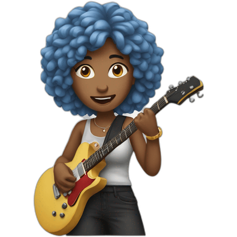 woman doing a rock sing emoji