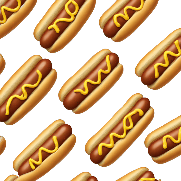 12 inch hotdog with mustard emoji