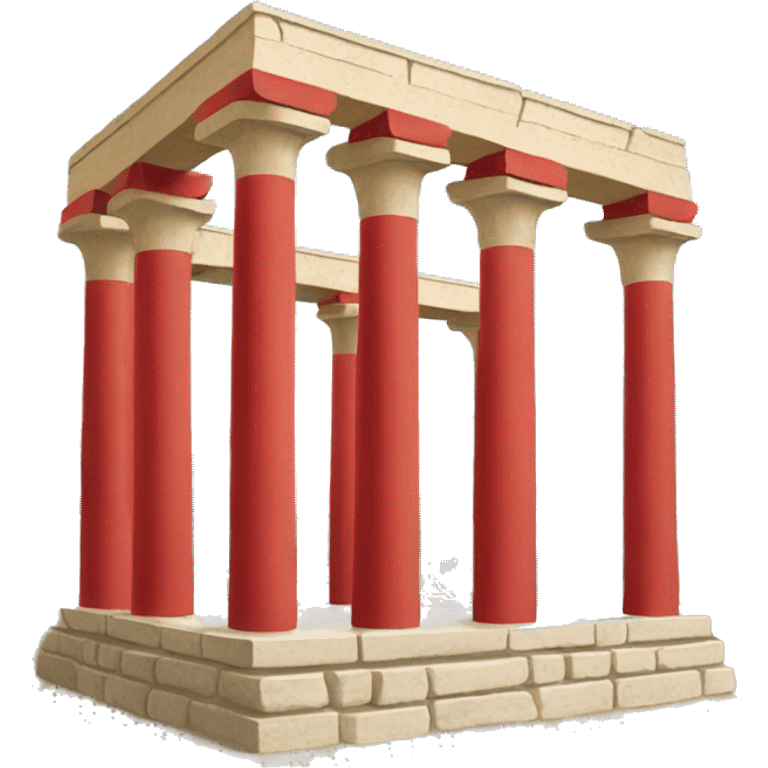 Knossos palace red columns emoji