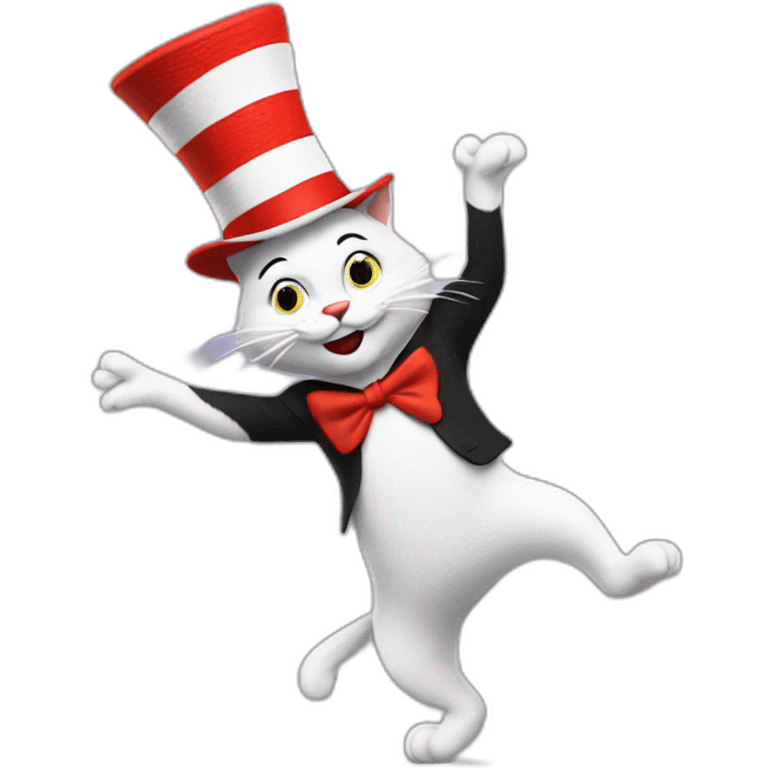 cat in the hat dancing emoji