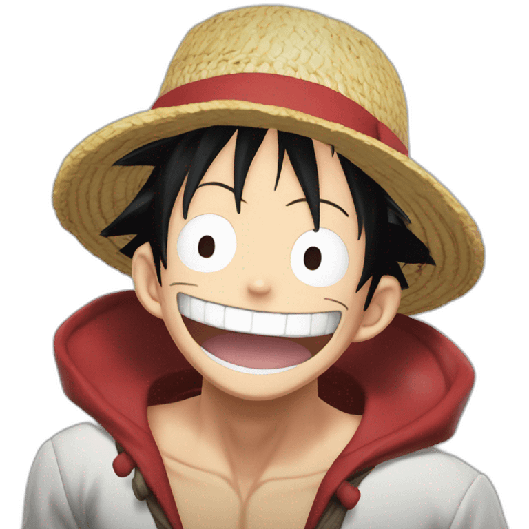 Monkey D Luffy laughing in Gear 5 emoji