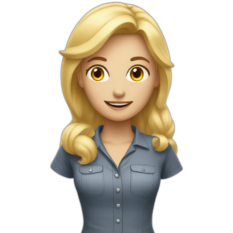 Blond Delivery girl  emoji