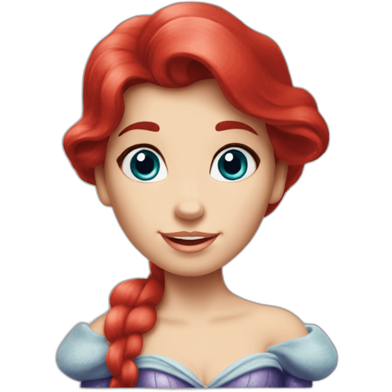 ariel-the little mermaid-blue eyed-red hair emoji