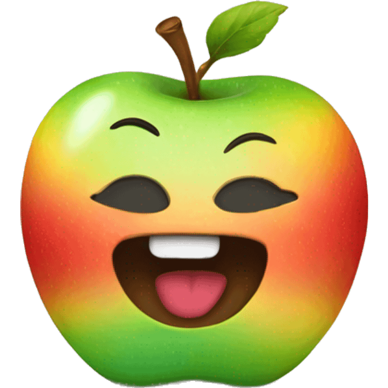 Rainbow apple emoji