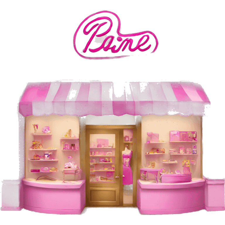 pink barbie shop emoji