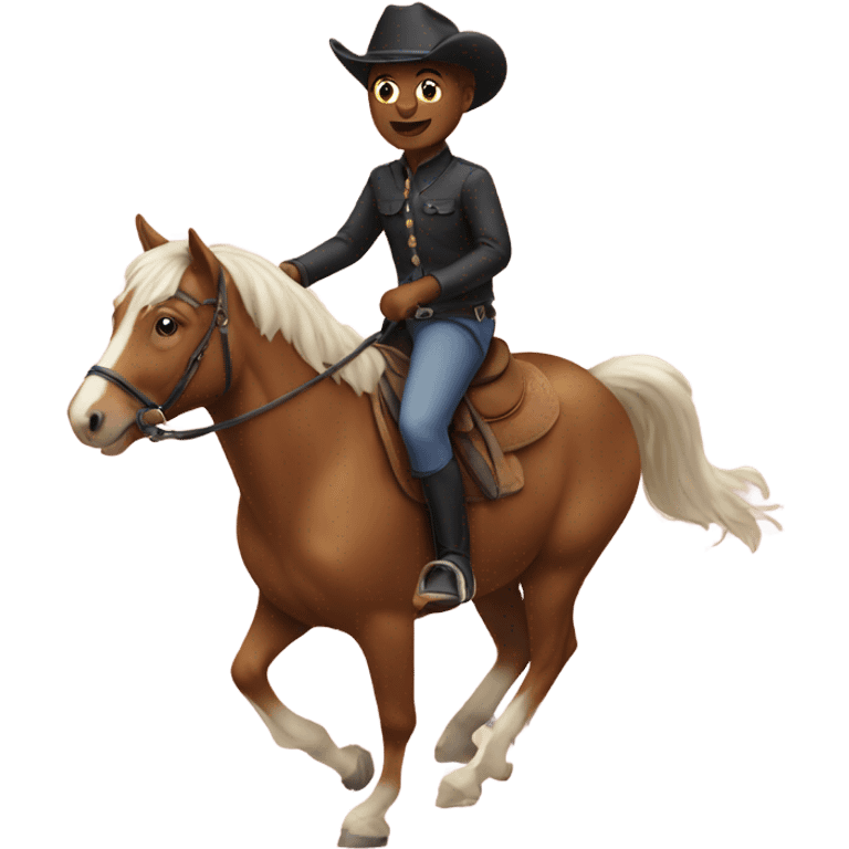 Cat riding horse emoji