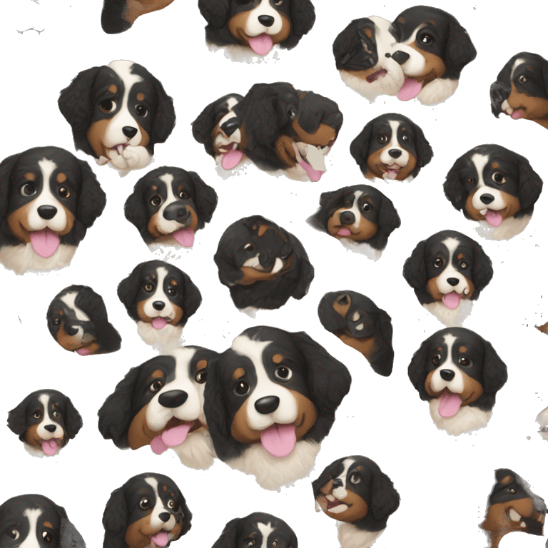 Bernese mountain doodle puppy emoji