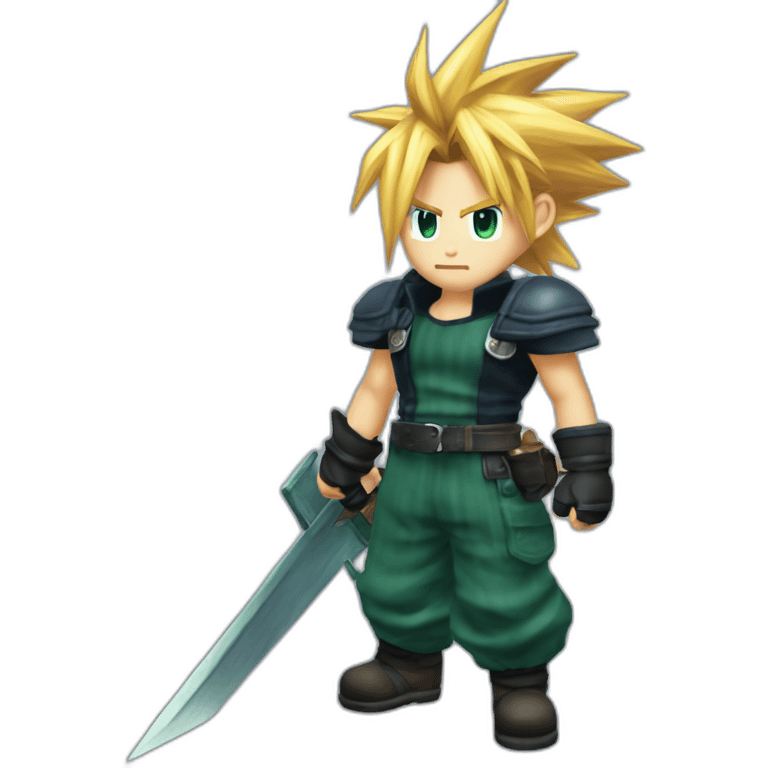 Cloud strife final fantasy VII emoji