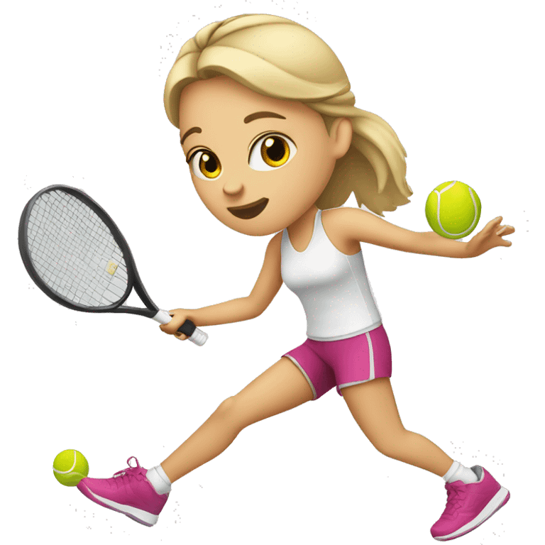 workout white girl playing tennis emoji