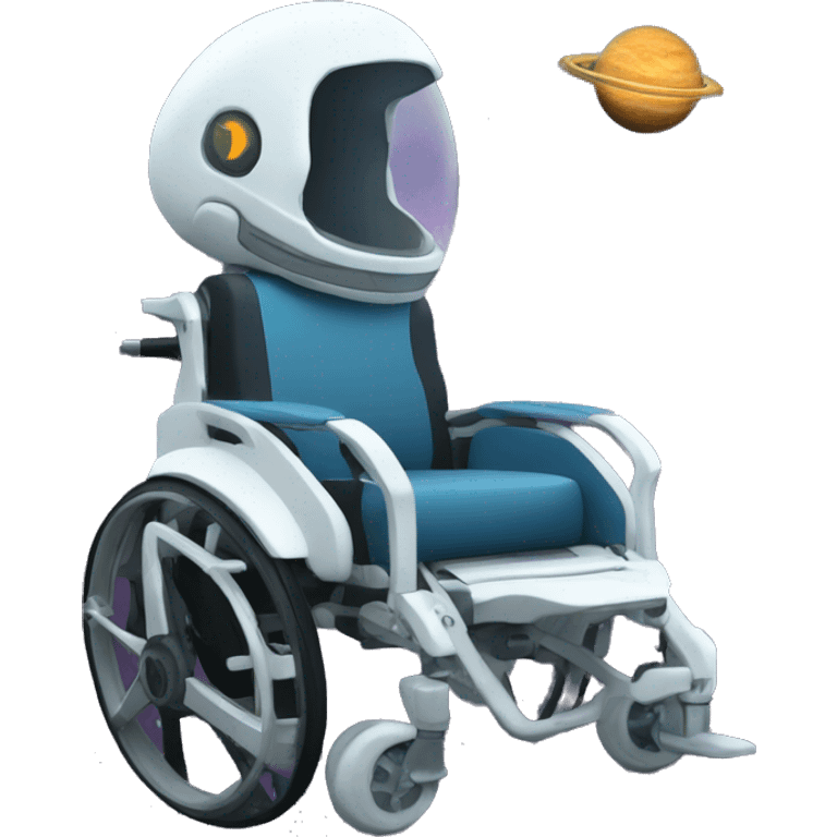 Futuristic wheelchair in space emoji