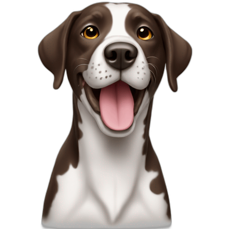 Pointer dog being happy emoji