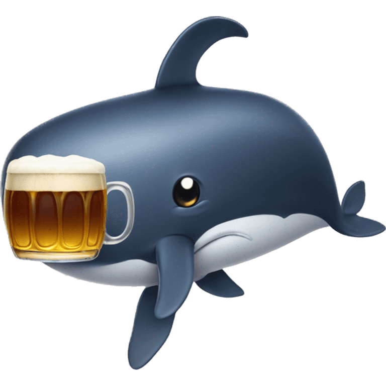 whale with beer belly emoji