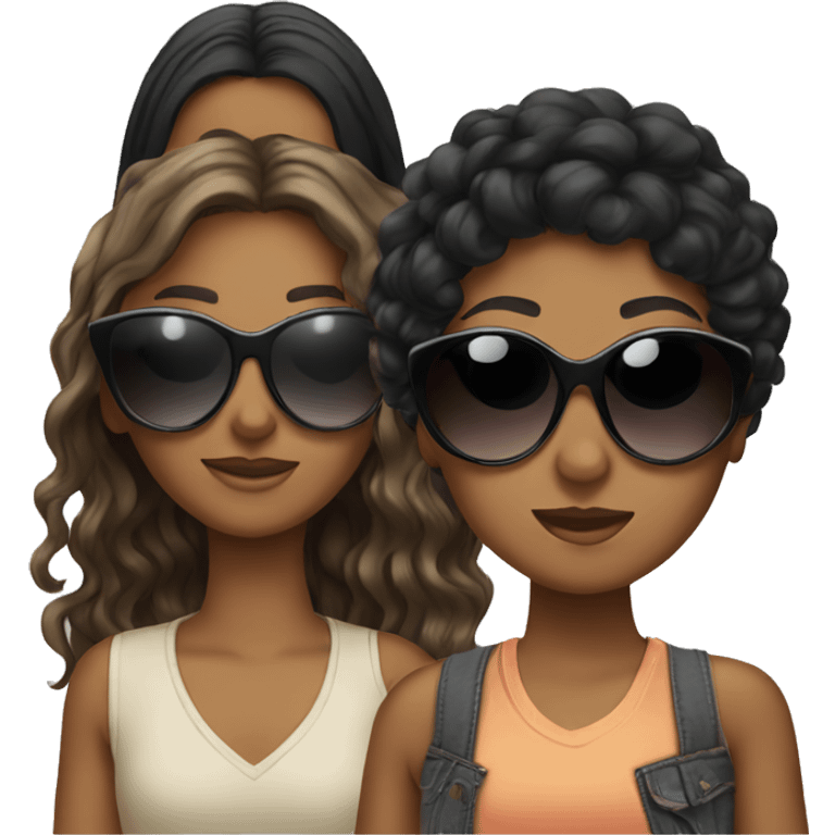 Group of girls wearing sunglasses  emoji