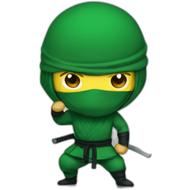 Ninja in a green suit emoji