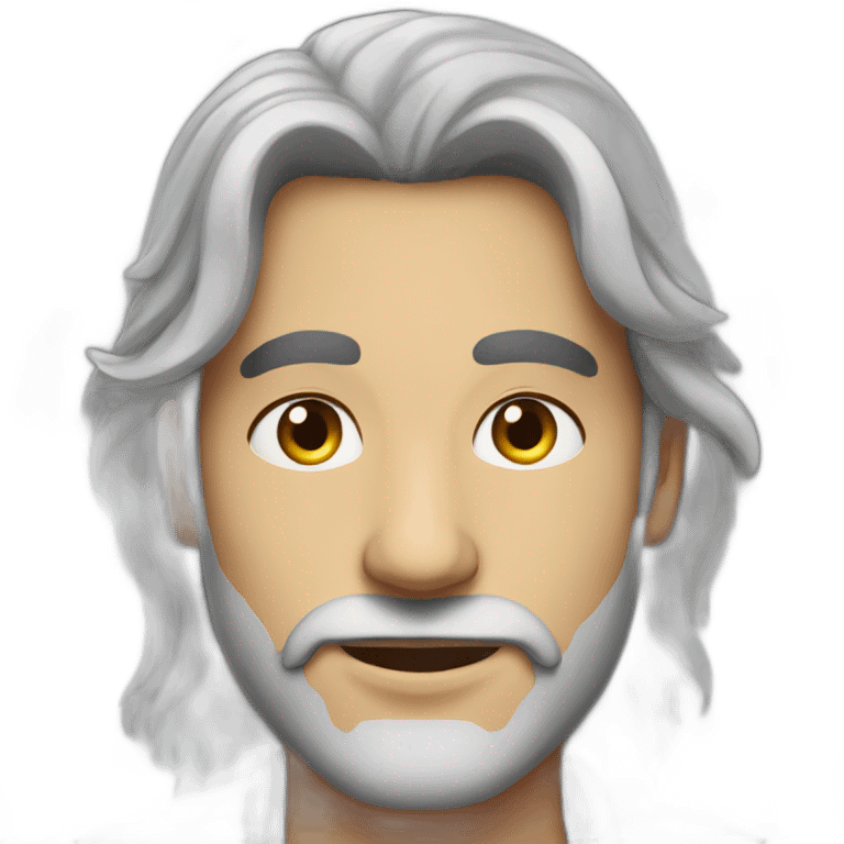 Turkish dude with stubble beard and long hair emoji