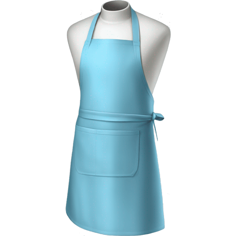 Realistic isolated light blue kitchen apron  emoji