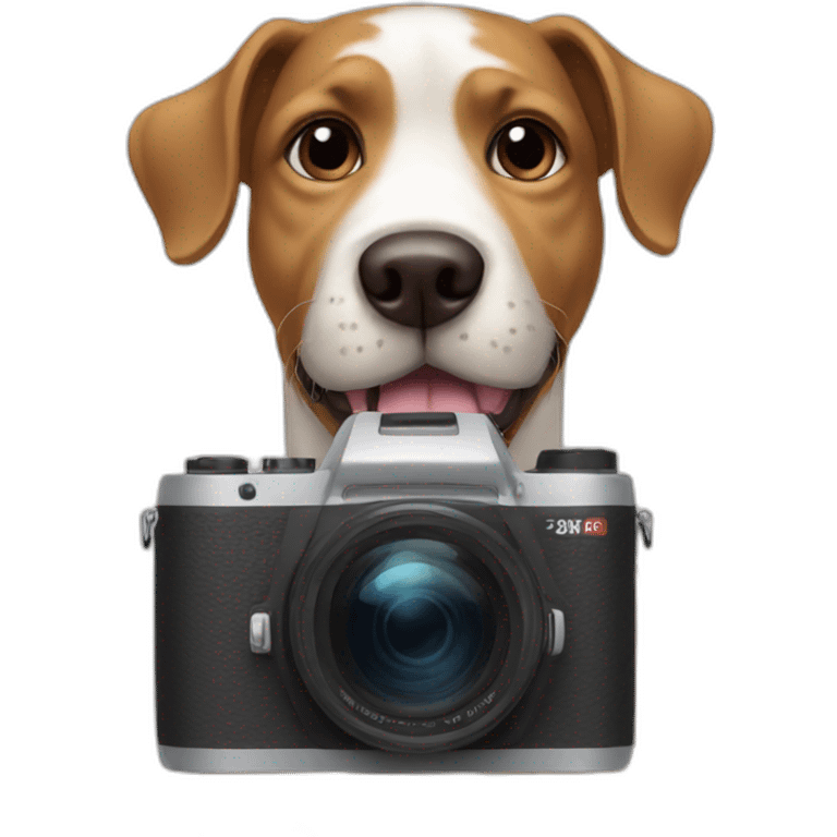 Dog with camera emoji