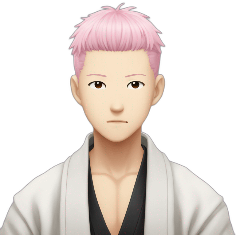 Yuji itadori, jujutsu kaisen, light pink hair emoji