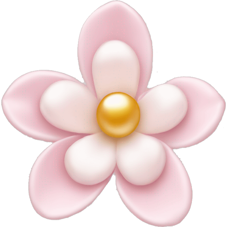 Pearl light pink flower emoji