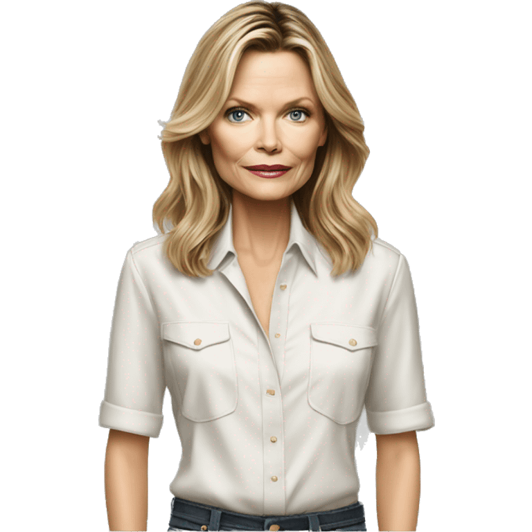 michelle pfeiffer wearing shirt emoji