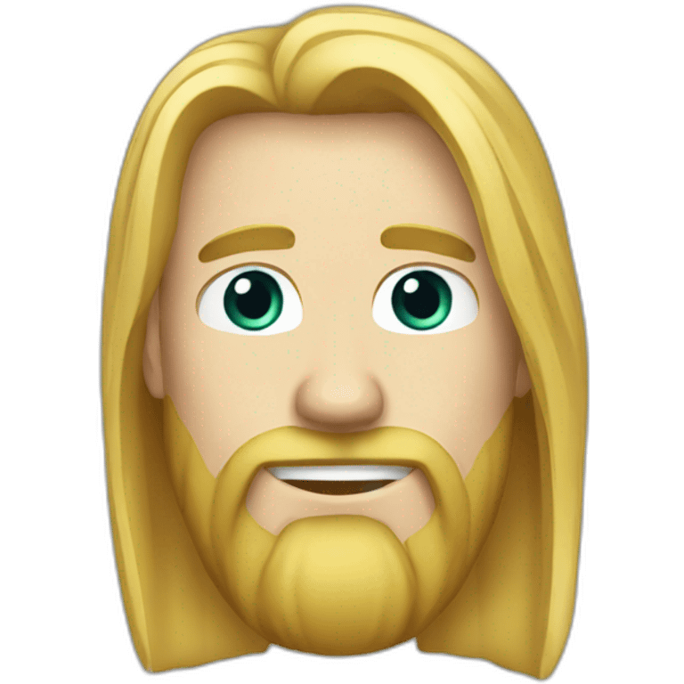 Man blonde beard long hair long nose emoji