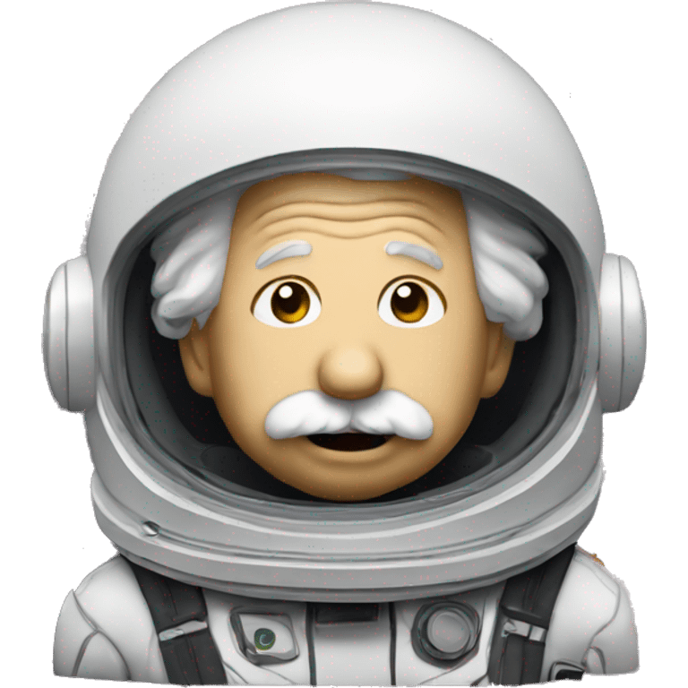 albert einstein with astronaut helmet emoji