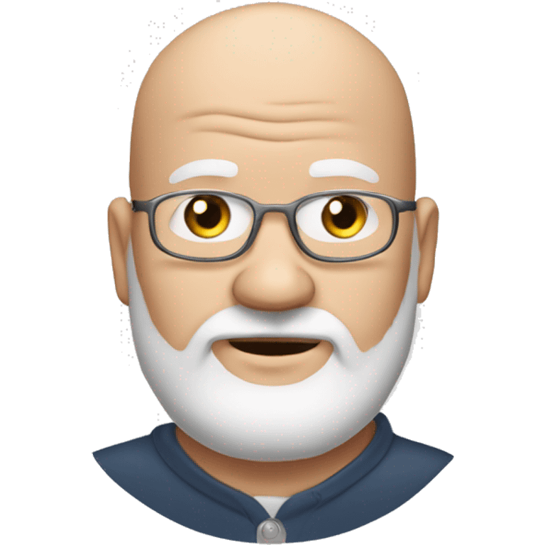 Give me a fat bald man who’s old with a white beard and drives a big truck has dementia emoji