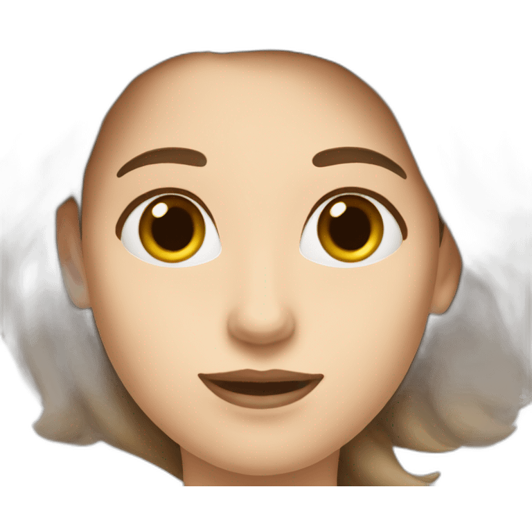 women dermatologist long brown hair, fair skin emoji