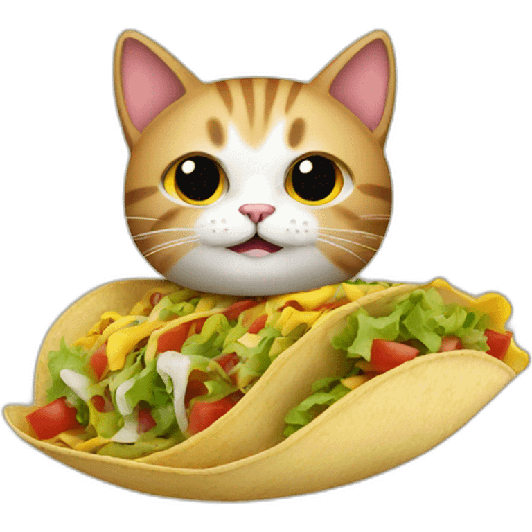 Cat in a tacos emoji